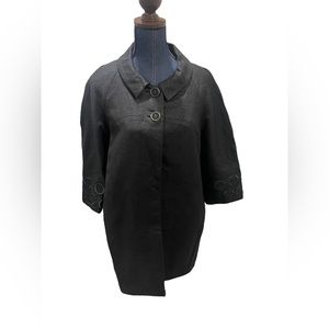 Cynthia Steffe grey button up cotton jacket coat size small